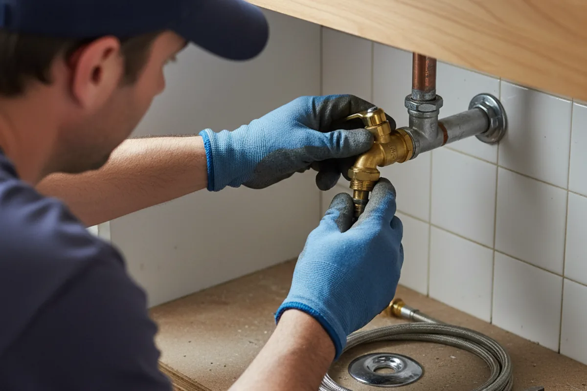 Shutoff valve and fitting work during Faucet and Fixture Repair in Harrison